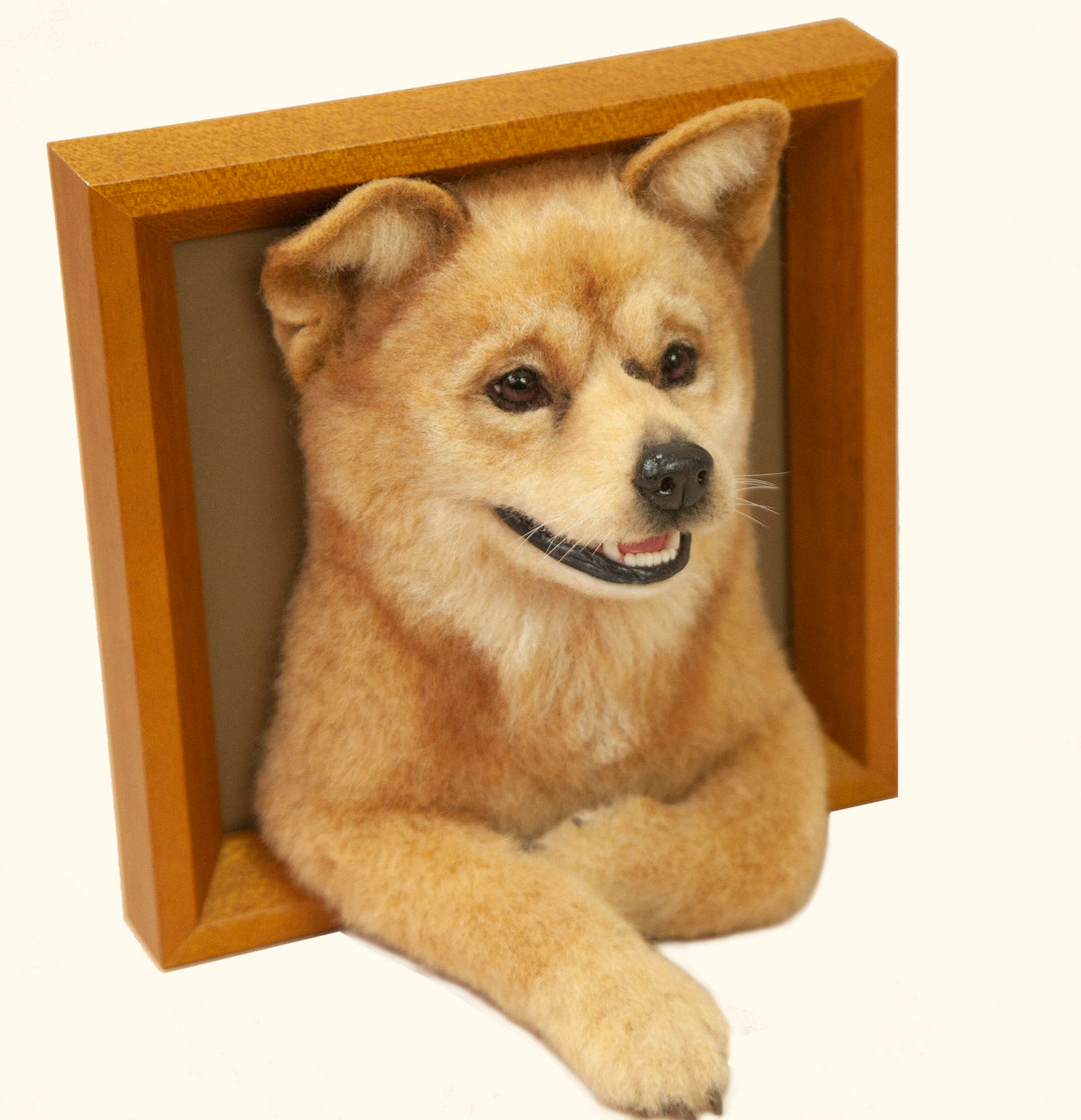 Custom Felted Pet Portrait – Half-Body Style
