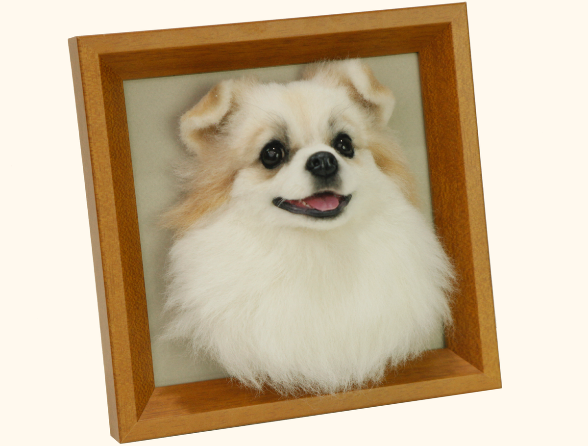 Custom Felted Pet Portrait – Pet Head Style